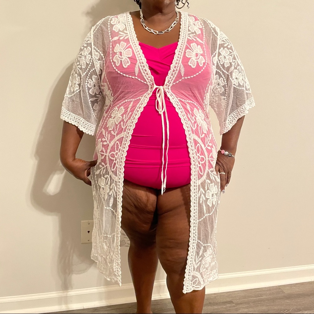 White Sheer Swim Coverup